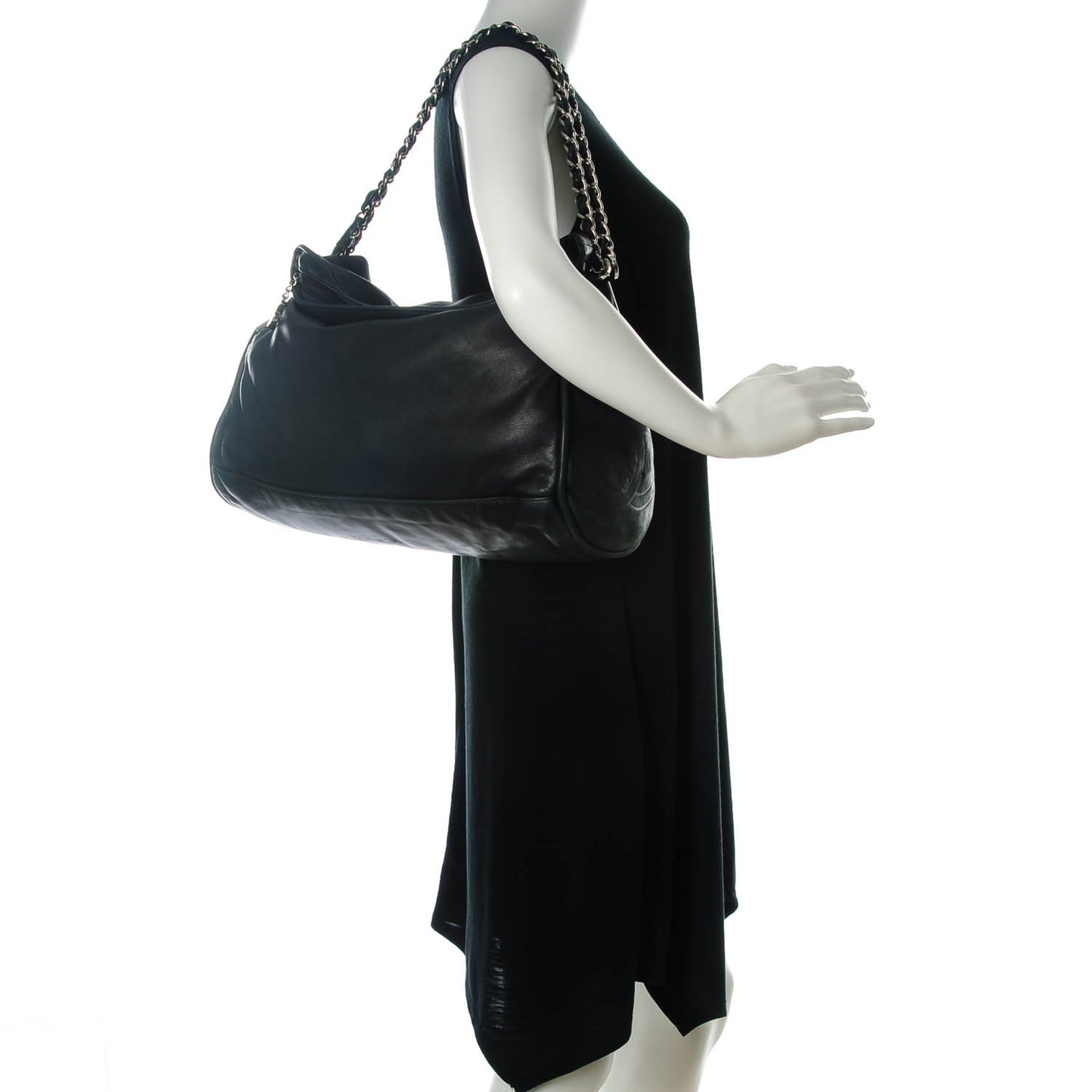 Lambskin Large Ultimate Soft Tote Black