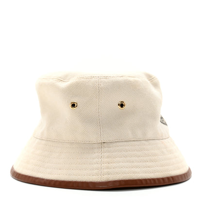 Burberry Canvas Logo Print Bucket Hat M Natural Tan 5 of 12