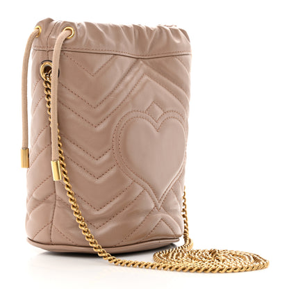 Gucci Calfskin Matelasse Mini GG Marmont 2.0 Bucket Bag Porcelain Rose 3 of 16
