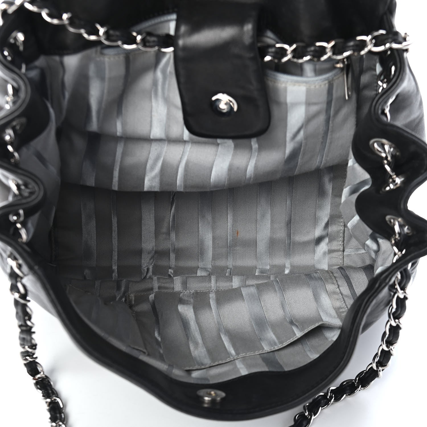 Chanel Lambskin CC Disc Accordion Flap Black 4 of 8