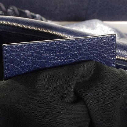 Balenciaga Agneau Classic Hardware Small Squash Duffel Bag Bleu Nuit 8 of 10