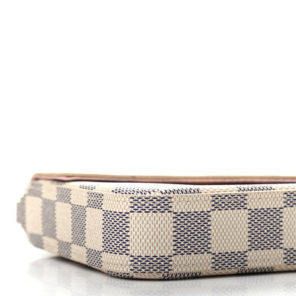 Louis Vuitton Damier Azur Pochette Felicie Chain Wallet Rose Ballerine 7 of 8