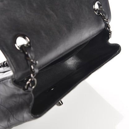 Chanel Crumpled Calfskin Quilted Mini Rectangular Flap So Black 5 of 8