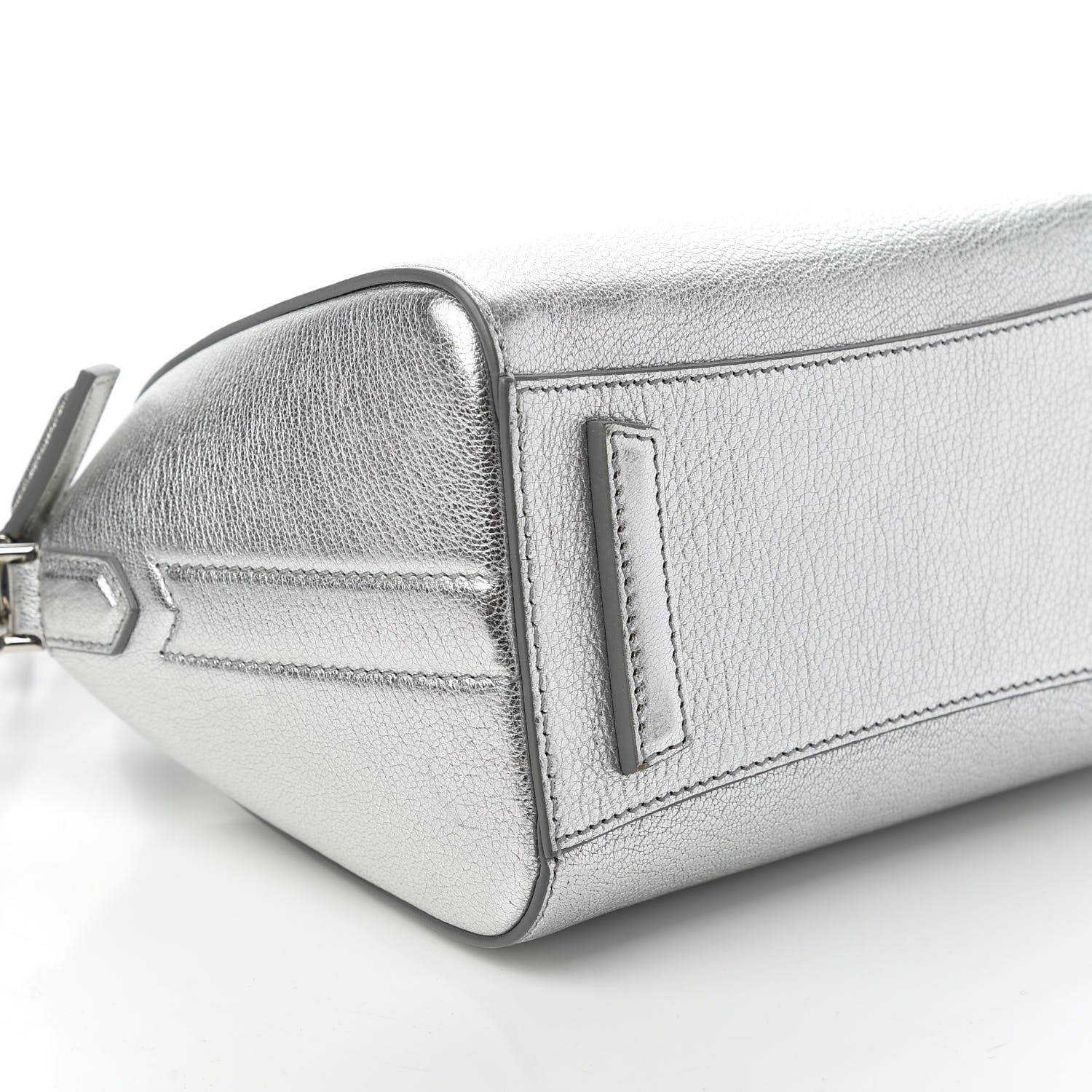 Givenchy Metallic Sugar Goatskin Mini Antigona Silver 6 of 10
