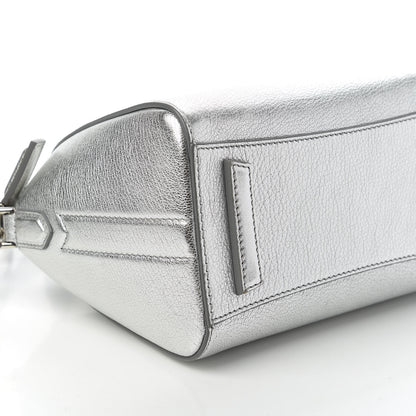 Givenchy Metallic Sugar Goatskin Mini Antigona Silver 6 of 10