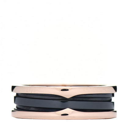 Bulgari 18K Rose Gold Black Ceramic B.Zero1 Two-Band Ring 70 13 3 of 6