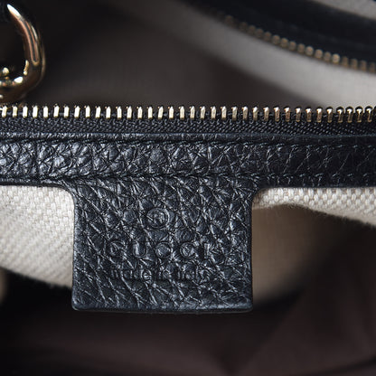 Gucci Pebbled Calfskin Medium Soho Chain Shoulder Bag Black 6 of 11