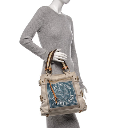 Louis Vuitton Toile Globe Shopper Cabas MM Blue 2 of 8