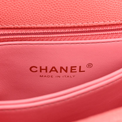 Chanel Caviar Quilted Mini Coco Handle Flap Pink 6 of 10