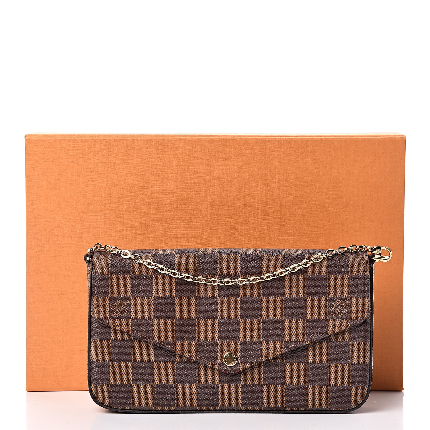 Louis Vuitton Damier Ebene Pochette Felicie Chain Wallet 12 of 12