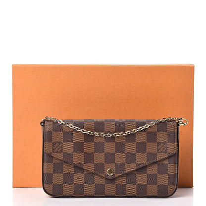 Louis Vuitton Damier Ebene Pochette Felicie Chain Wallet 12 of 12