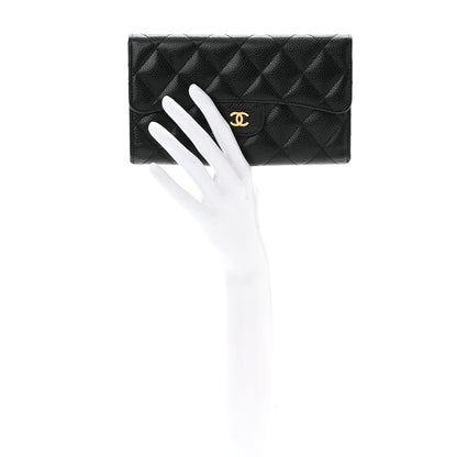 Chanel Caviar Quilted Large Flap Wallet Black 3 of 8