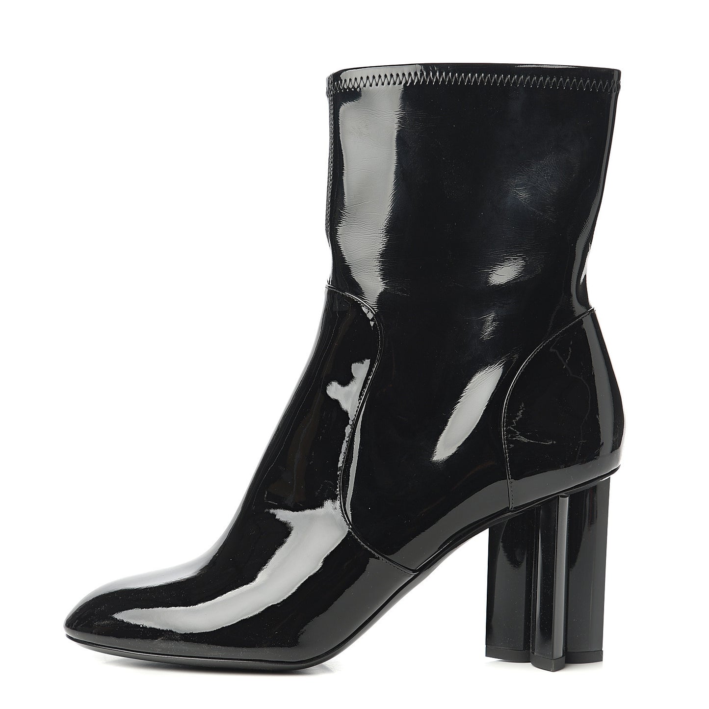 Patent Silhouette Ankle Boots 41.5 Black