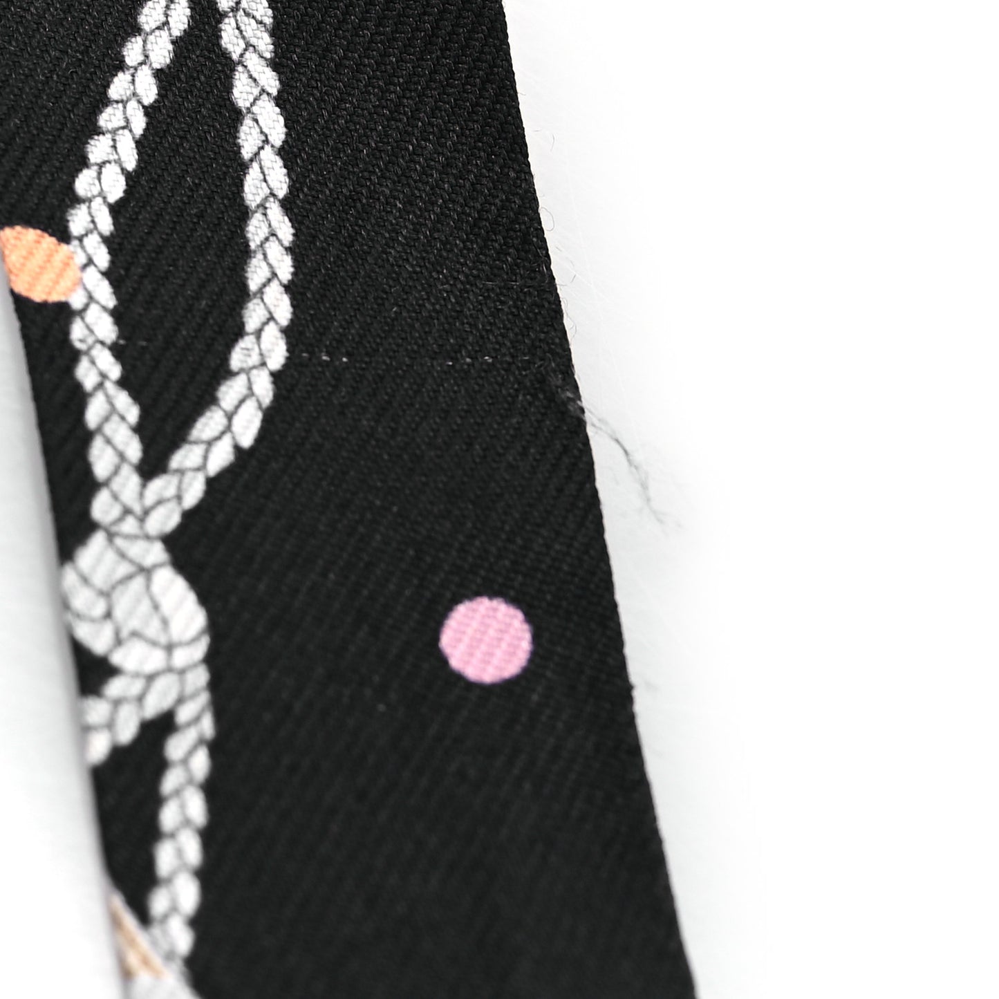 Silk Les Cles A Pois Doll Twilly Black Beige Rose