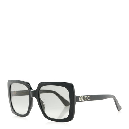 Gucci Crystal Square Frame GG Sunglasses GG0418S Black 1 of 8