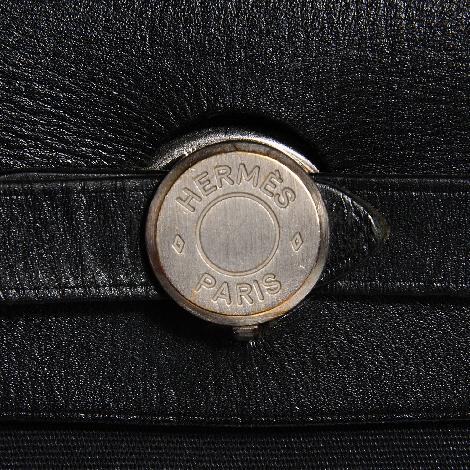 Hermes Vache Calfskin Toile Herbag 30 PM Black 6 of 12
