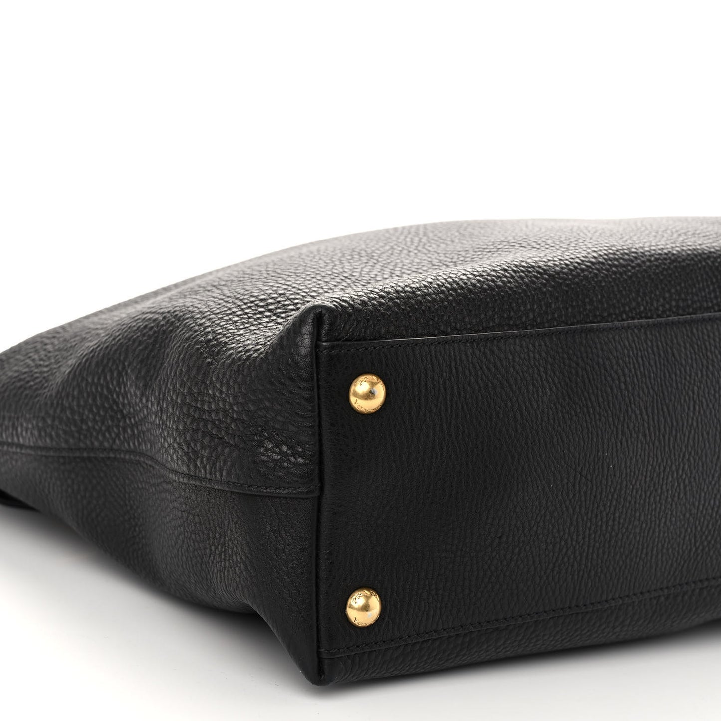 Vitello Daino Shopping Tote Black