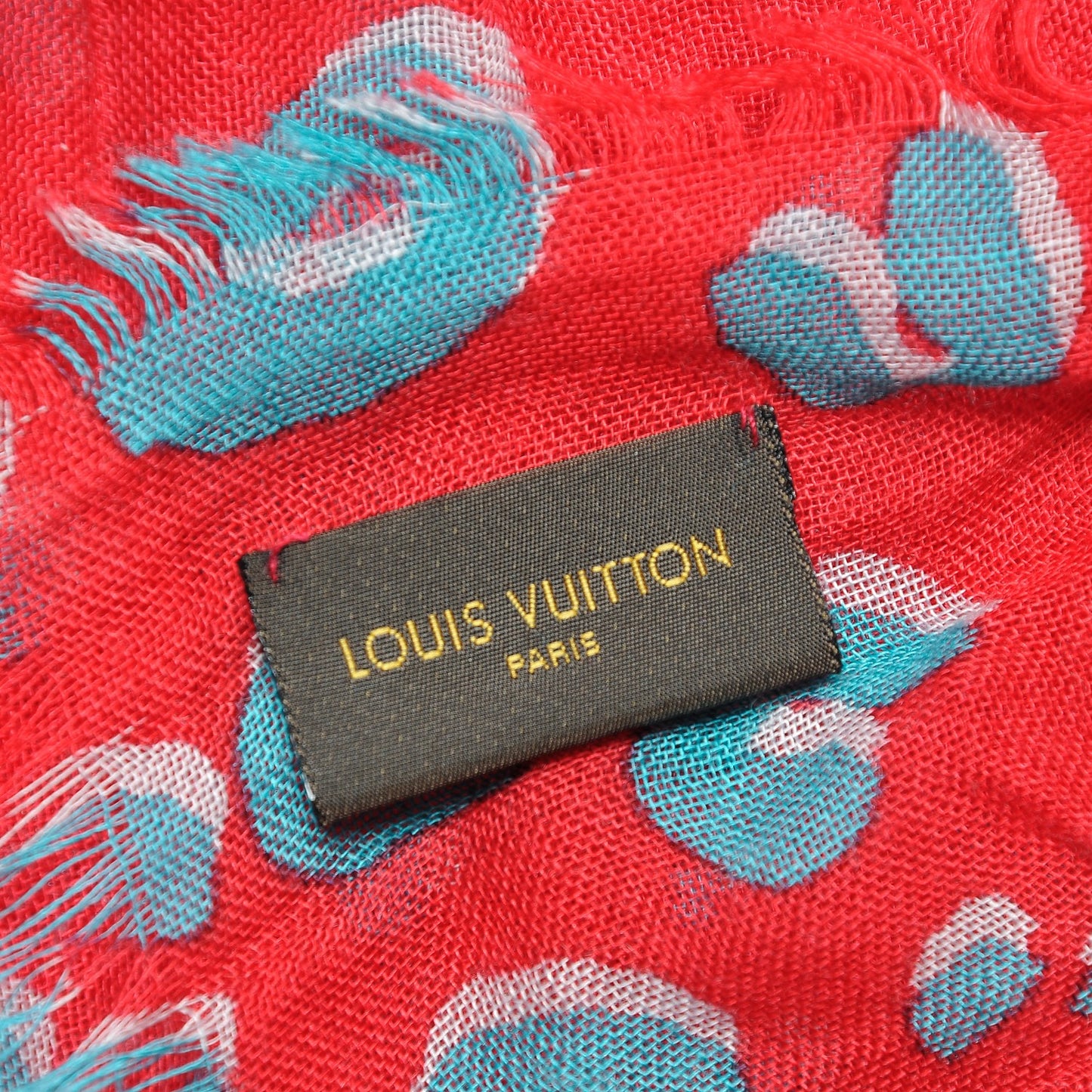 Cashmere Silk Leopard Confetti Stole Capucine