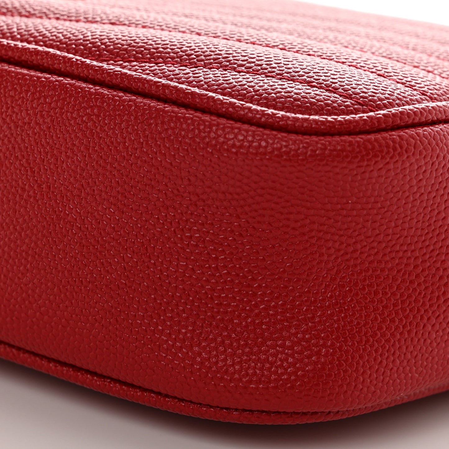 Grain De Poudre Matelasse Monogram Mini Lou Camera Bag Eros Red