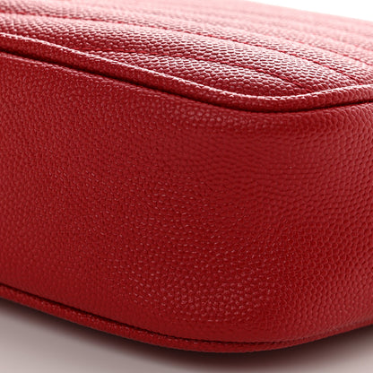 Saint Laurent Grain De Poudre Matelasse Monogram Mini Lou Camera Bag Eros Red 10 of 11