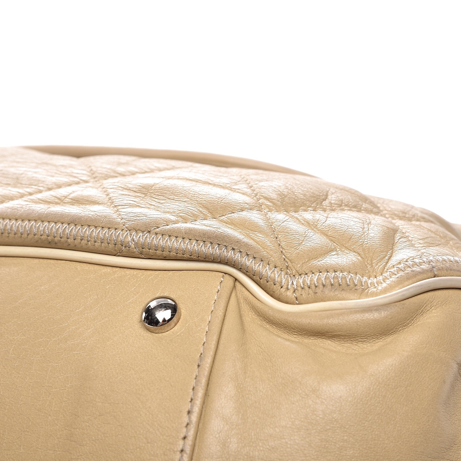 Chanel Lambskin Quilted Large East West Accordion Flap Beige 12 of 14