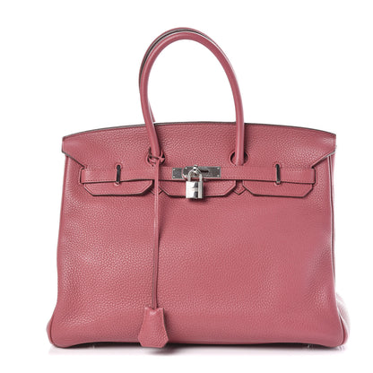 Hermes Taurillon Clemence Birkin 35 Bois de Rose 1 of 30