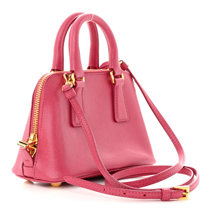 Prada Saffiano Lux Mini Promenade Tote Fuxia 3 of 11