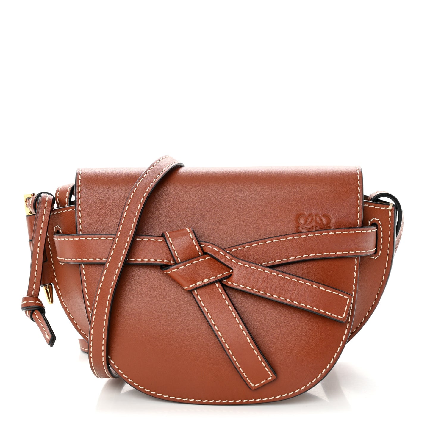 Calfskin Mini Gate Crossbody Bag Rust