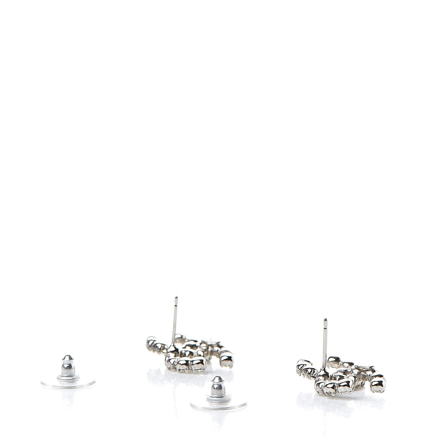 Crystal CC Earrings Silver