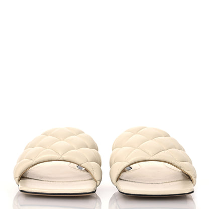 Bottega Veneta Nappa Maxi Intrecciato Lido Flat Sandals 37.5 Wax 2 of 11