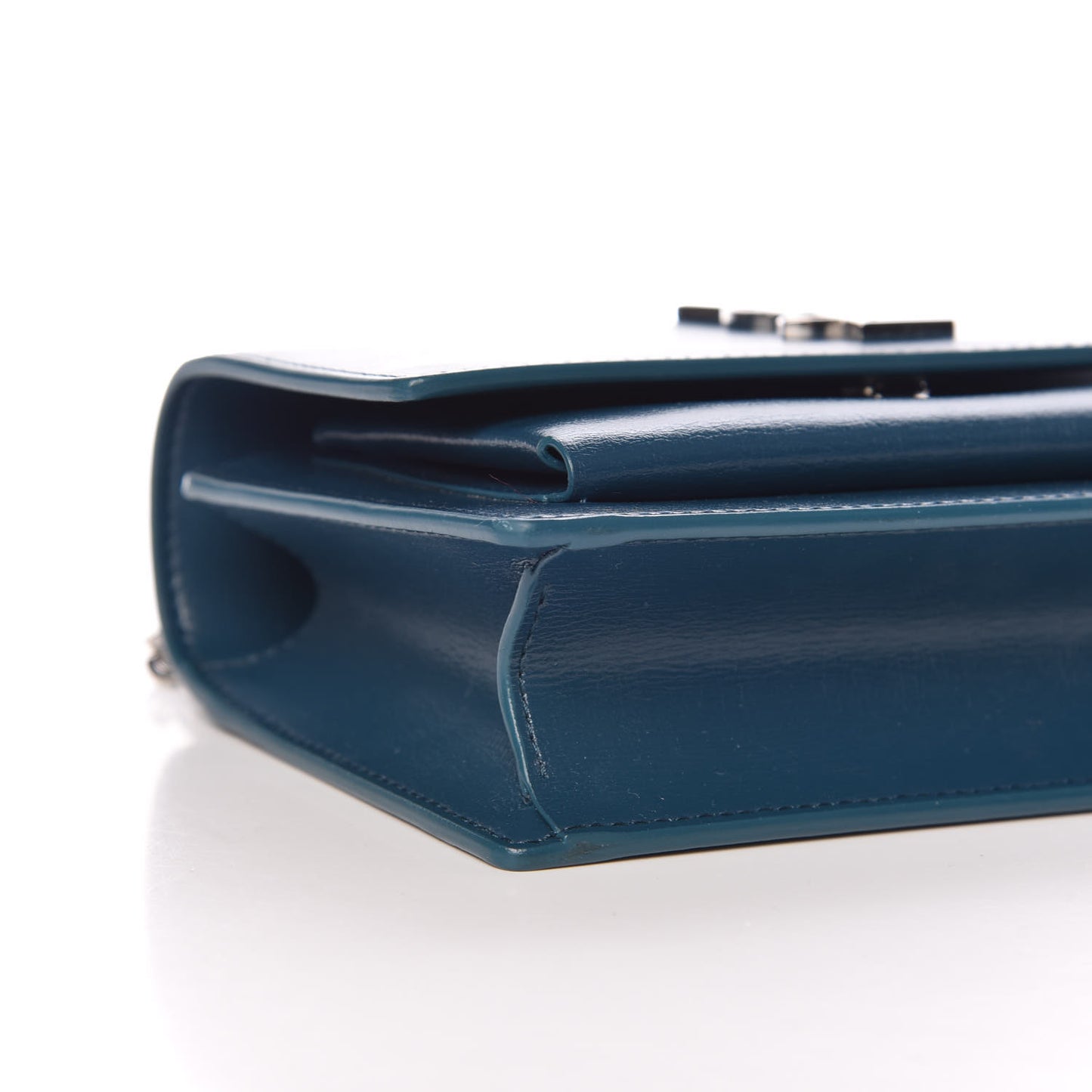 Calfskin Monogram Sunset Chain Wallet Peacock