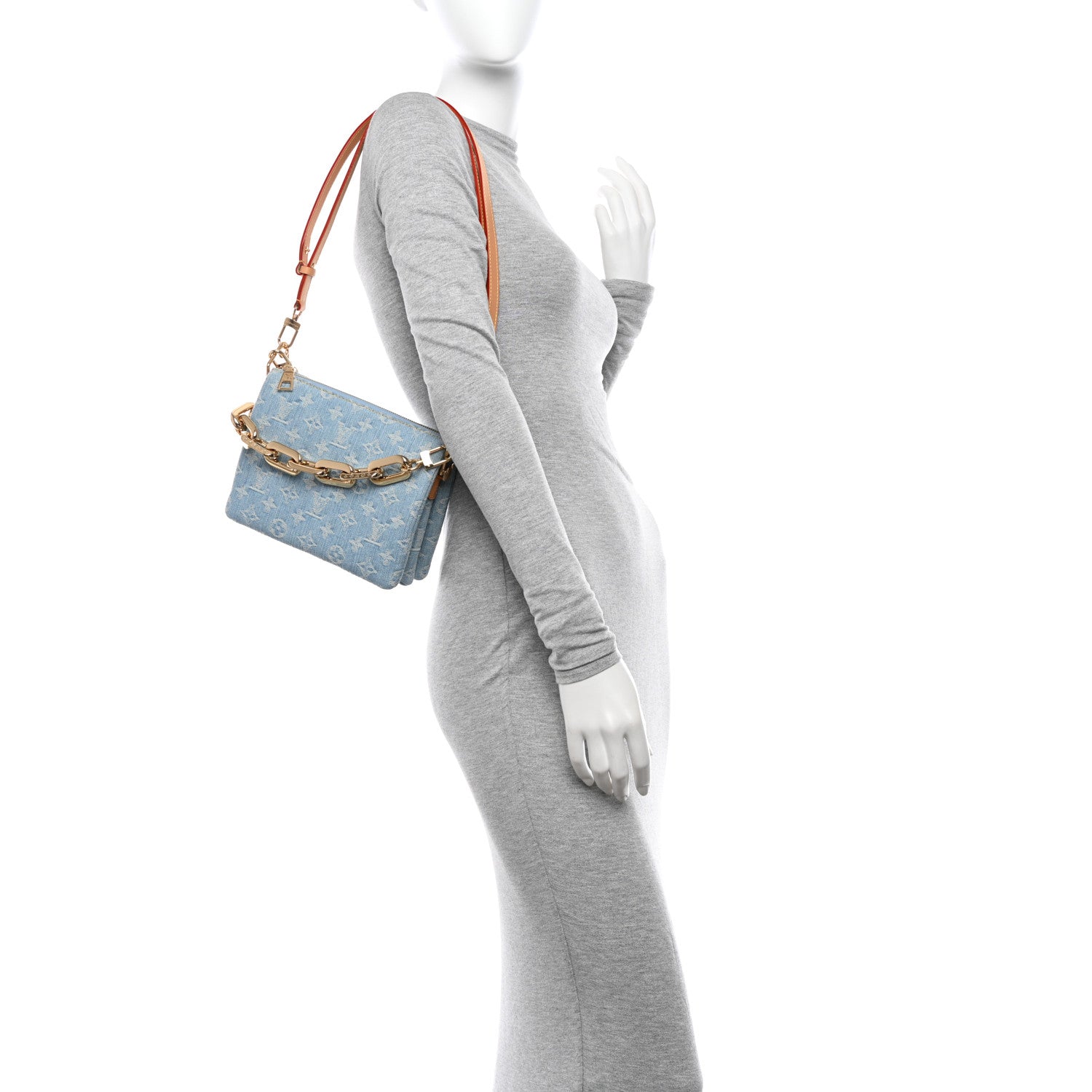 Louis Vuitton Monogram Denim Coussin BB Sky Blue 2 of 9