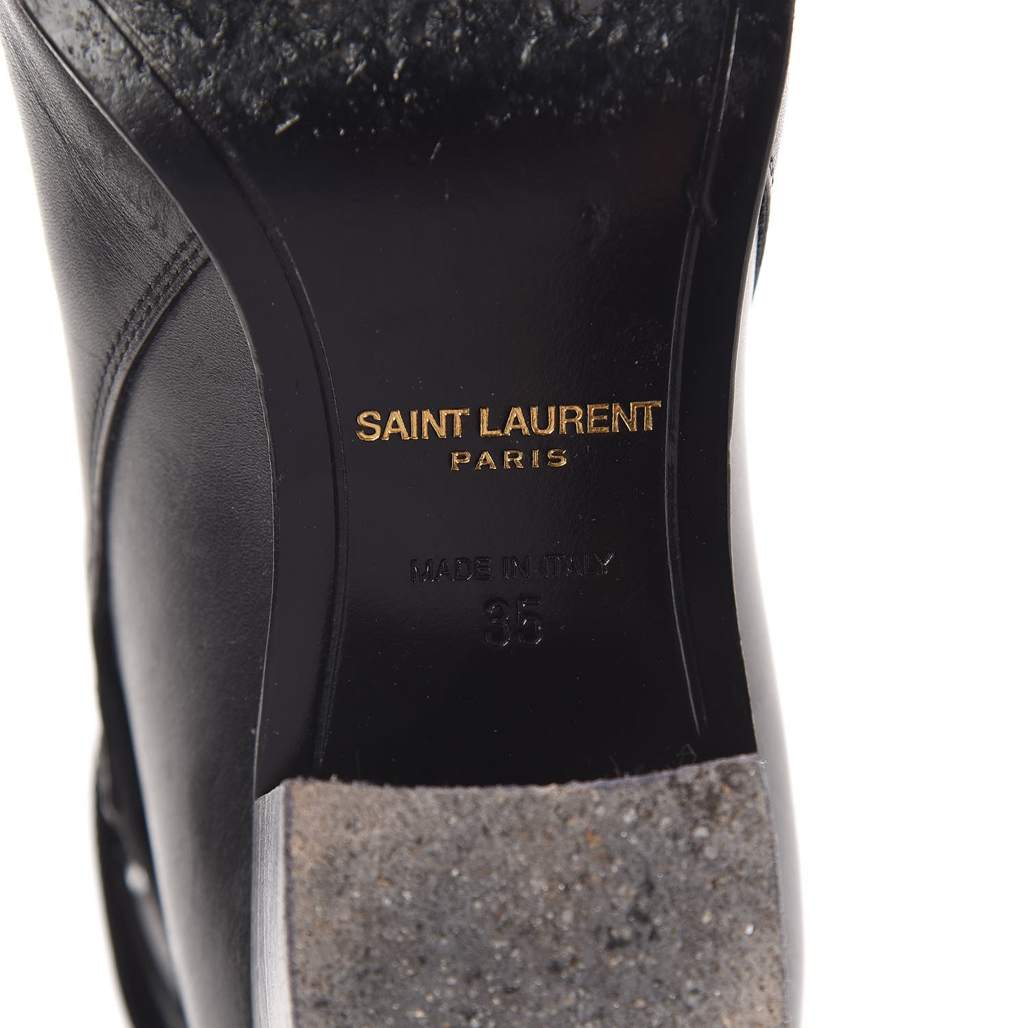 Saint Laurent Smooth Jodhpur Calfskin Blake Ankle Boots 35 Black 6 of 7