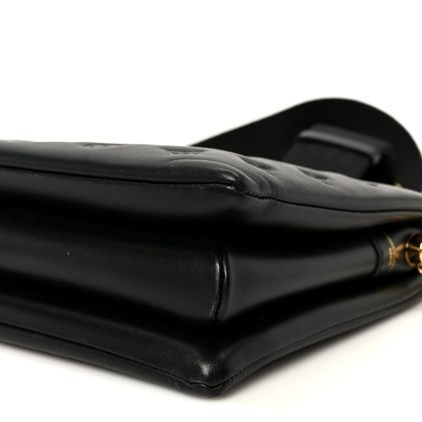 Lambskin Embossed Monogram Coussin PM Black