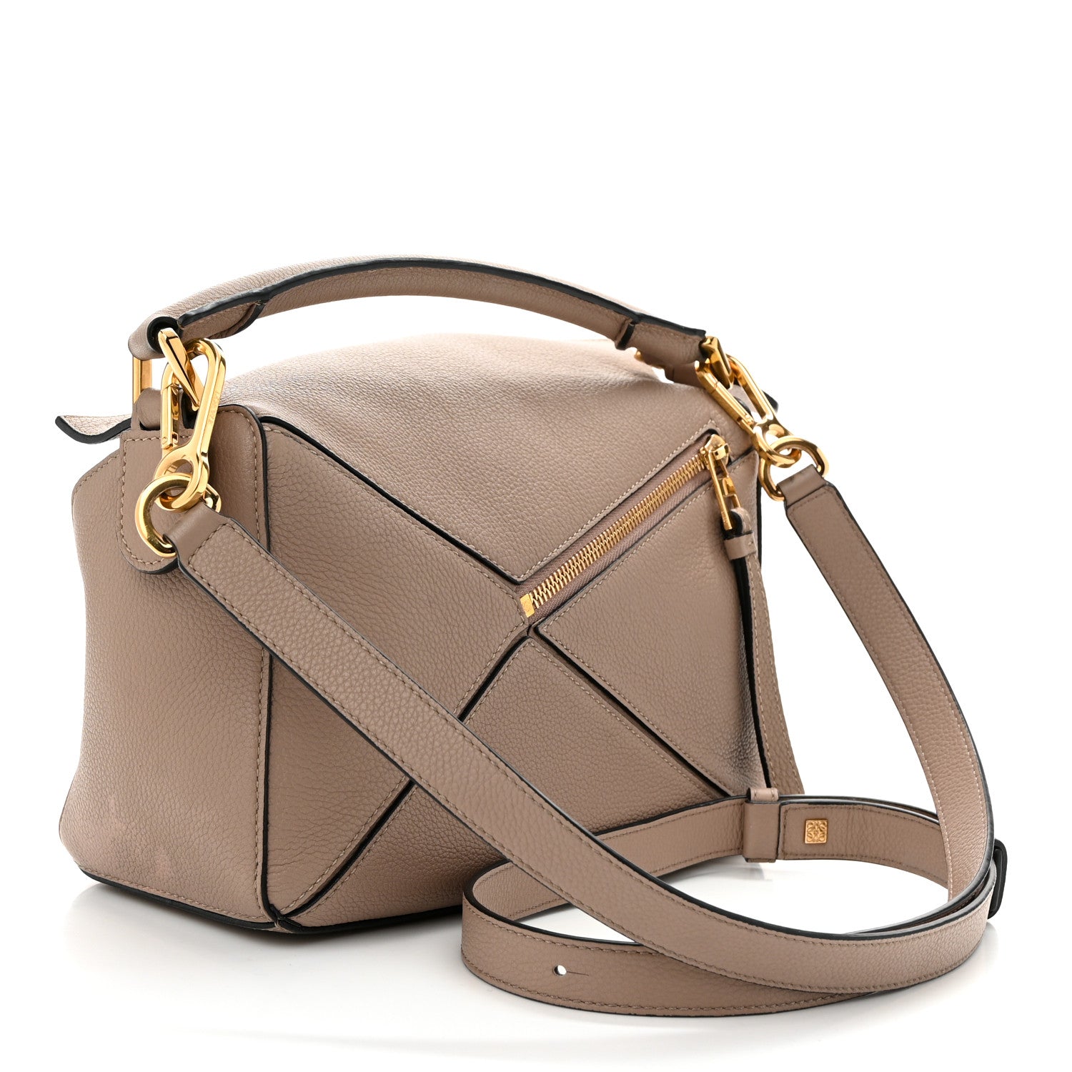 Loewe Grained Calfskin Small Puzzle Bag Sand 3 of 9