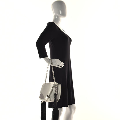Versace Goatskin Large Stardvst Shoulder Bag White Black 3 of 15