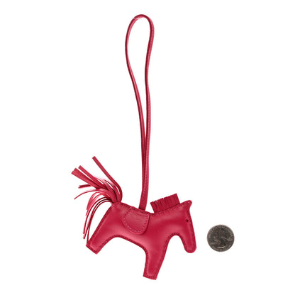 Hermes Milo Lambskin Grigri Rodeo Horse Bag Charm PM Rose Mexico 2 of 4