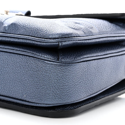 Louis Vuitton Metallic Empreinte Monogram Giant Pochette Metis Navy Nacre 9 of 14