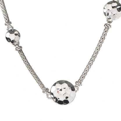 John Hardy Sterling Silver Palu Disc Station Necklace 18" 4 of 6