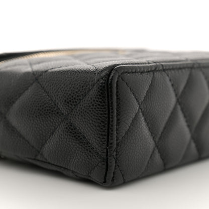 Chanel Caviar Quilted Top Handle Slim Vanity With Chain Black 9 of 11