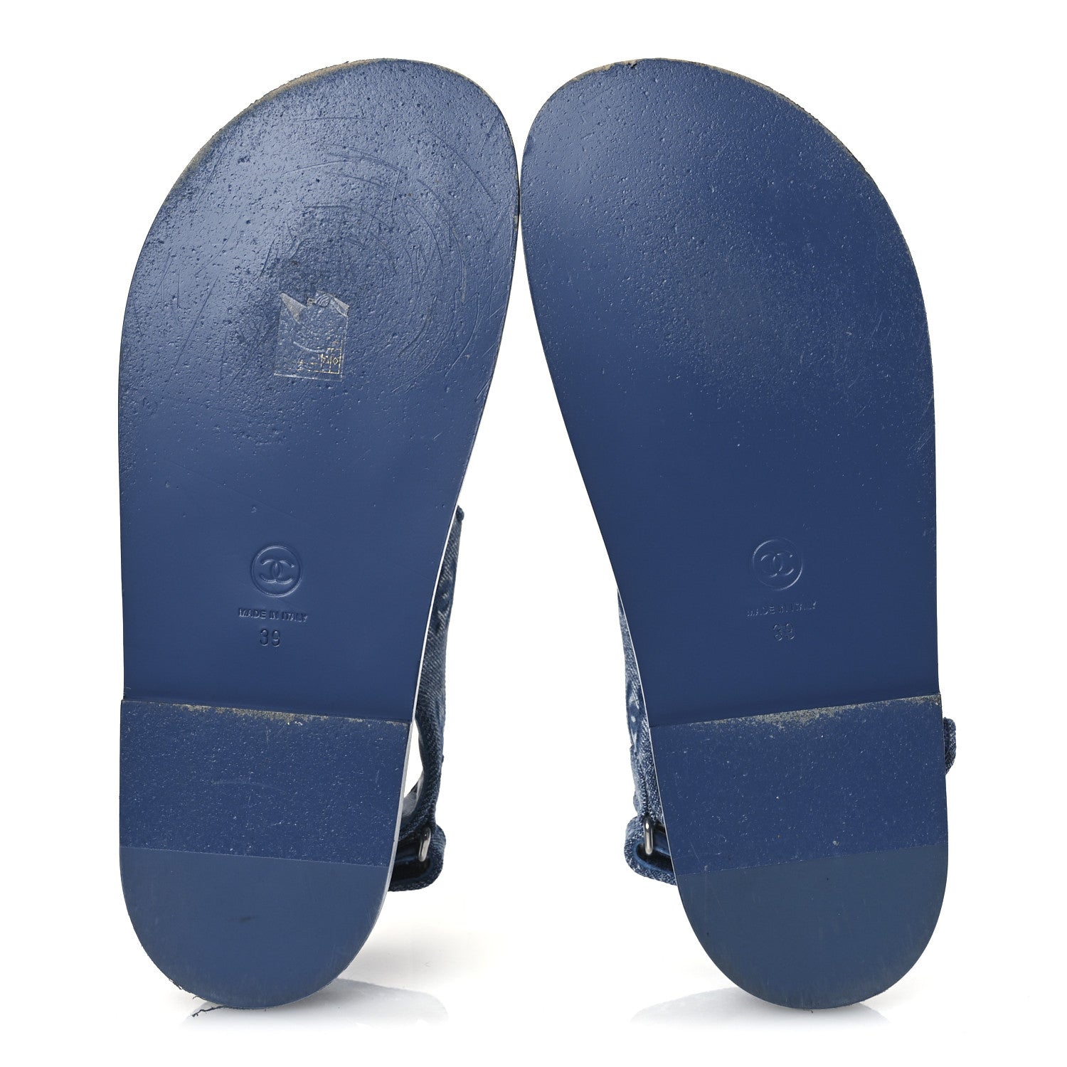 Chanel Denim CC Dad Sandals 39 Blue 7 of 13