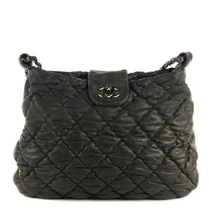 Chanel Calfskin Bubble Quilt Hobo Grey 1 of 7