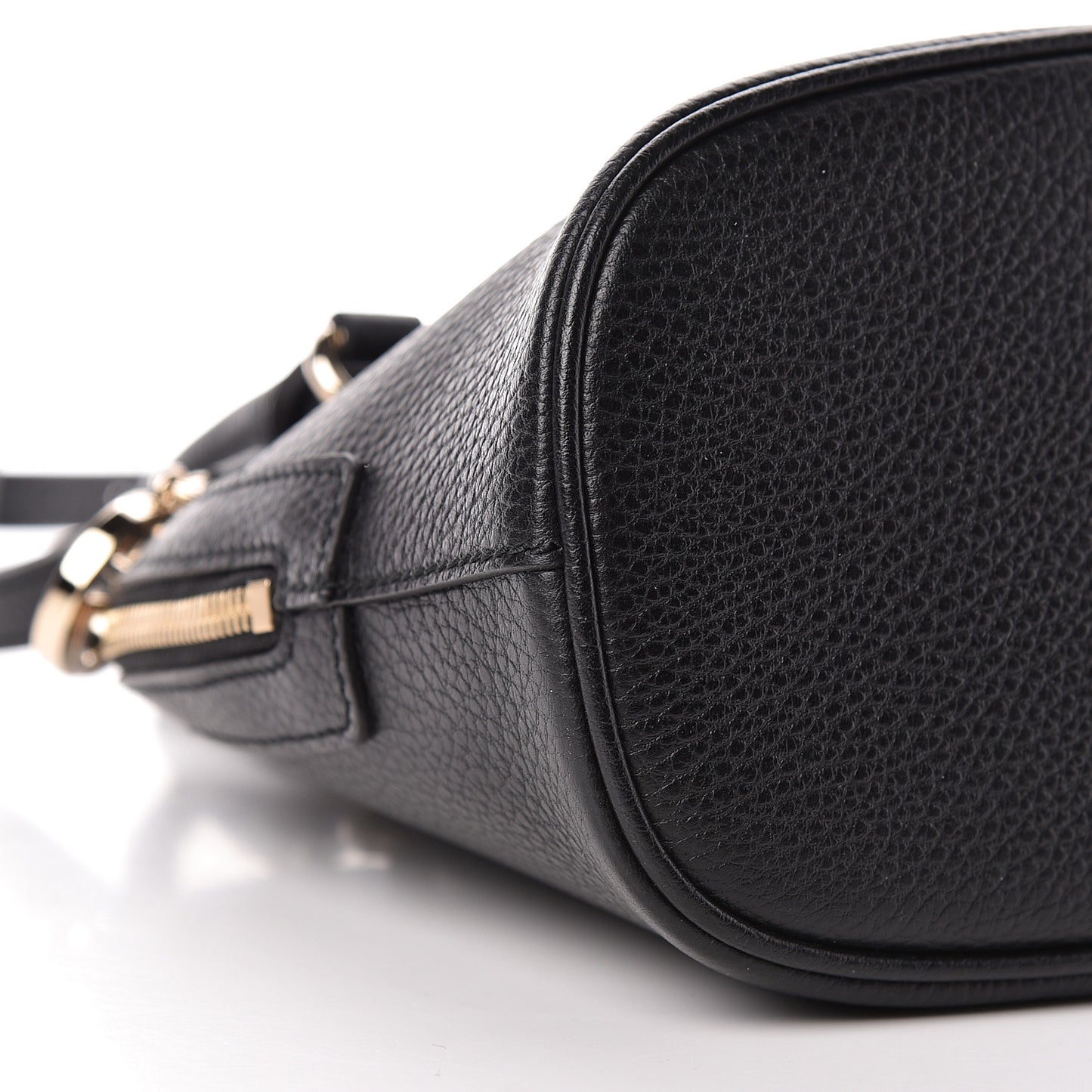 Dollar Calfskin Small GG Charm Dome Bag Black