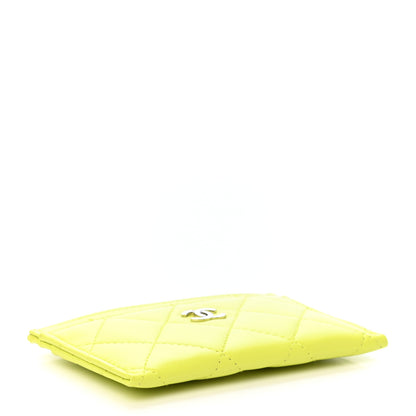 Chanel Lambskin Quilted Card Holder Yellow 4 of 8