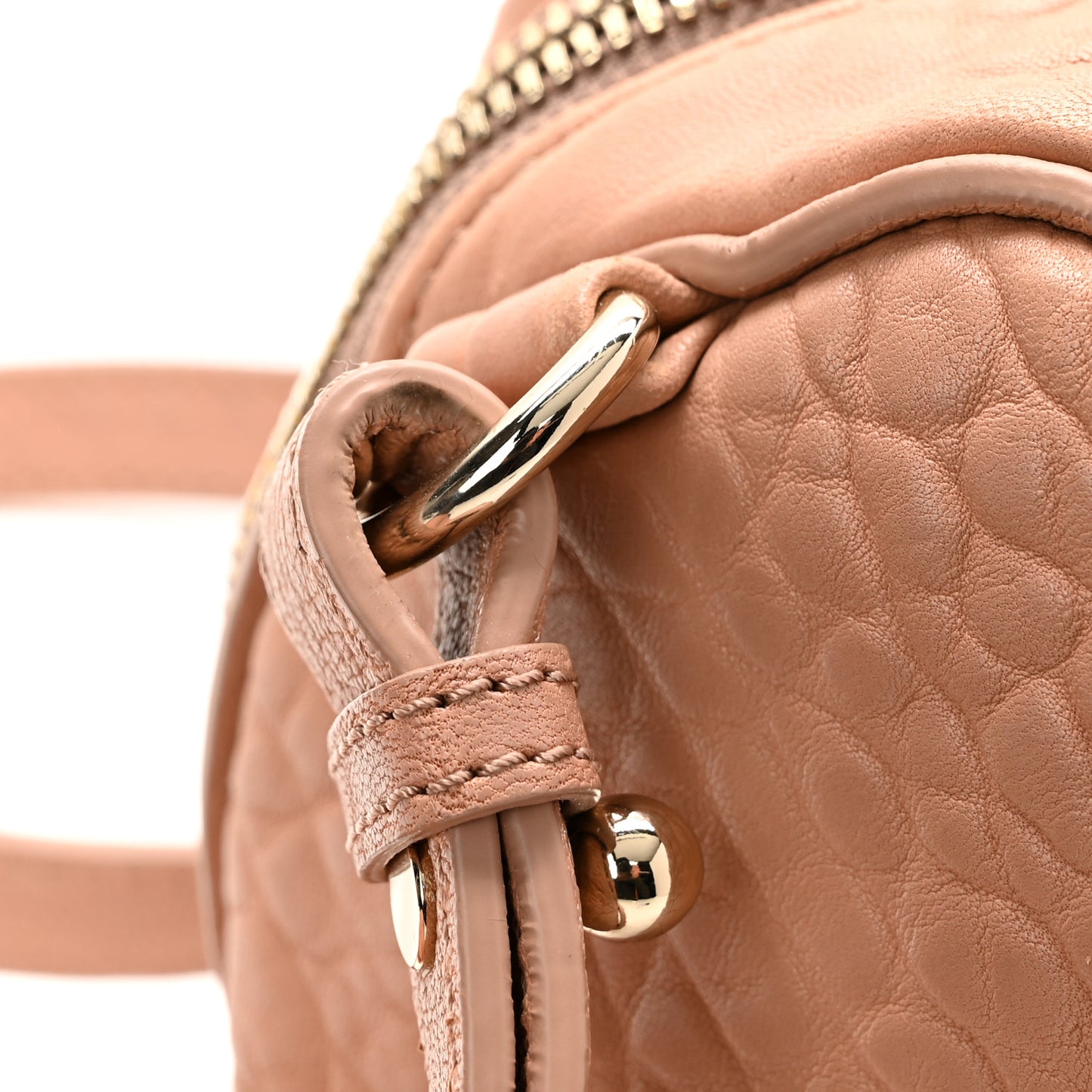 Pebbled Lambskin Mini Rockie Latte Gold Hardware