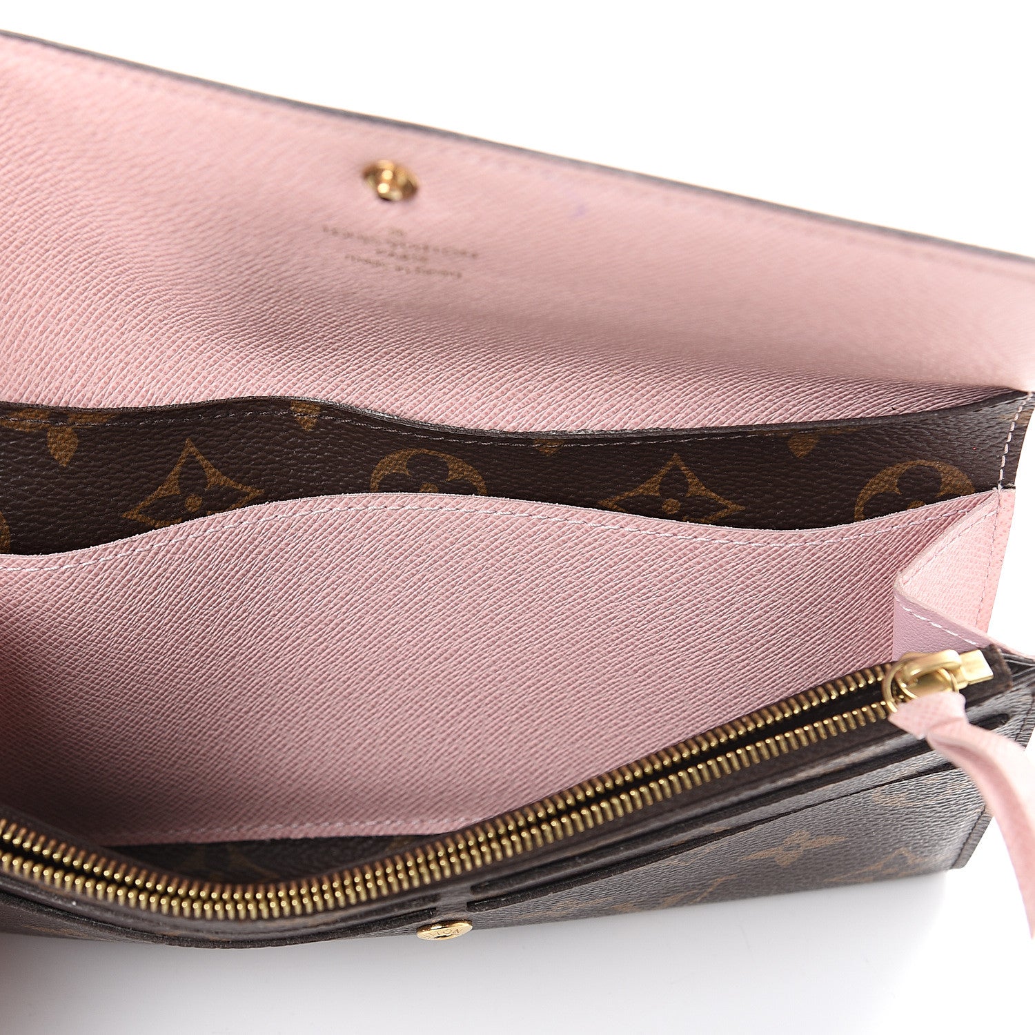 Louis Vuitton Monogram Emilie Wallet Rose Ballerine 4 of 5