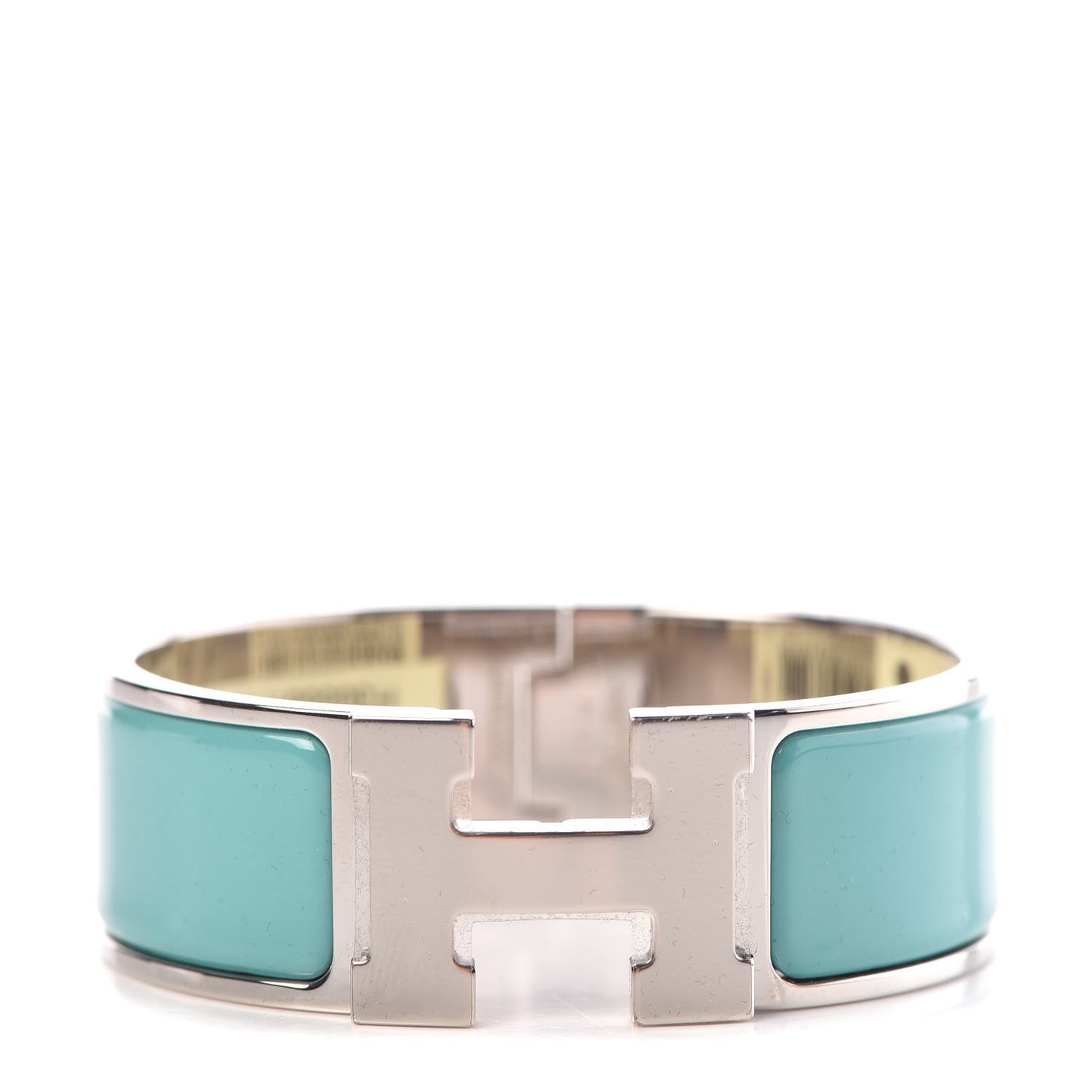Enamel Wide Clic Clac H Bracelet PM Bleu Atoll
