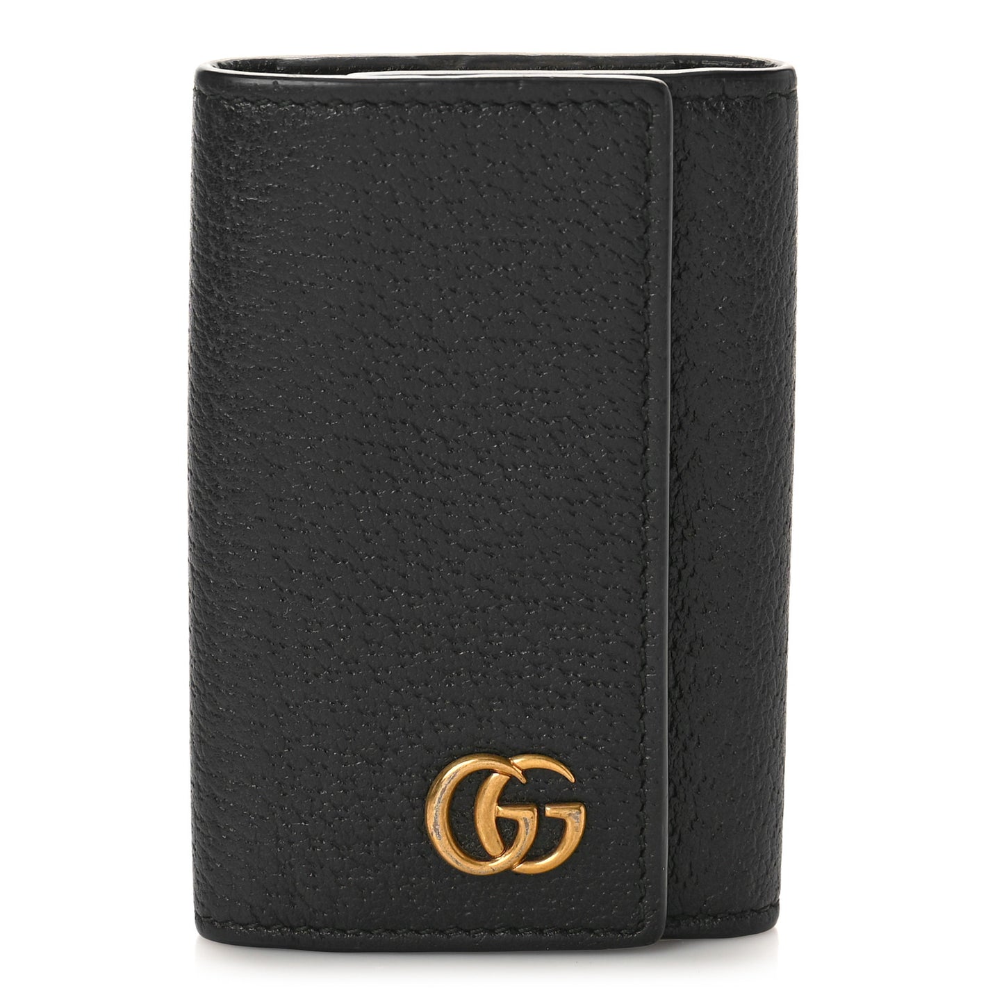 Calfskin GG Marmont 6 Key Holder Black