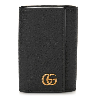 Gucci Calfskin GG Marmont 6 Key Holder Black 1 of 9