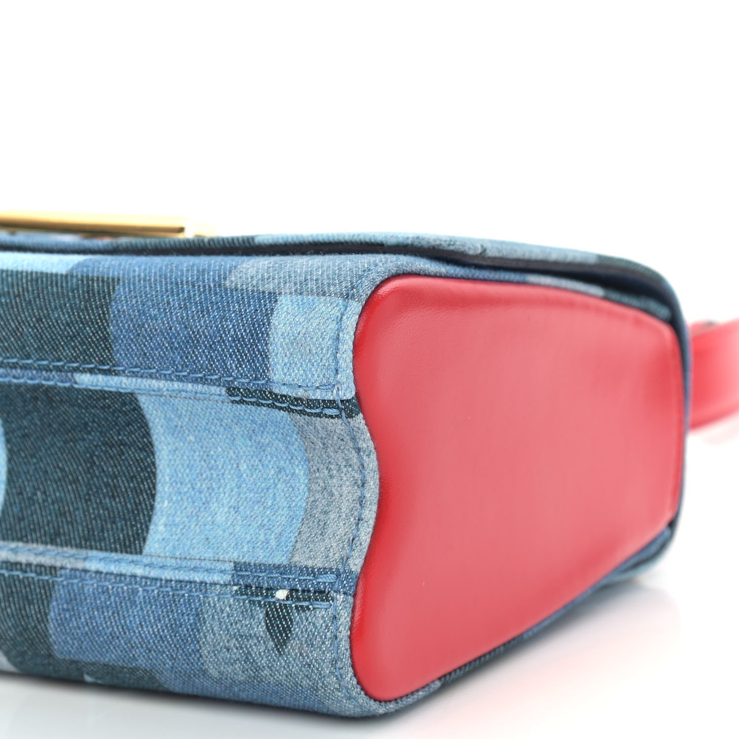 Louis Vuitton Denim Damier Monogram Twist Shoulder Bag MM Blue Rouge 9 of 9